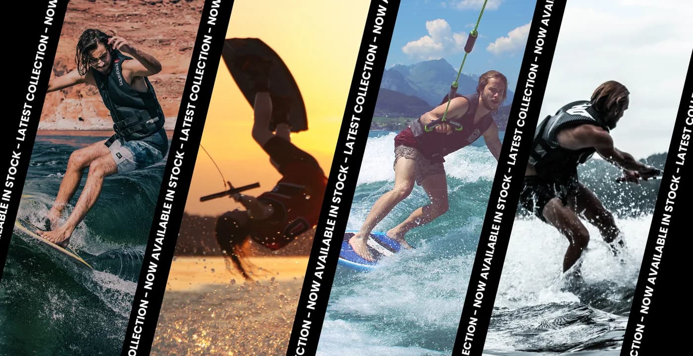 Wakesurfing and wakeboarding on the lake